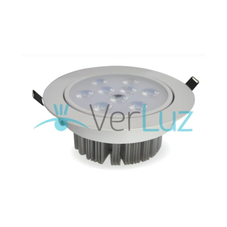 Foco LED SMD Dicroico Embutido Redondo Blanco 9 watt IP20 Luz Fría o ...