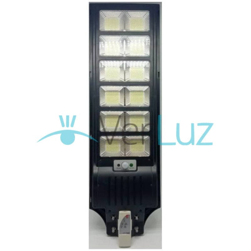 Luminaria Vial LED Solar 600 watt Luz Fija y Sensor IP66 Fría (600w