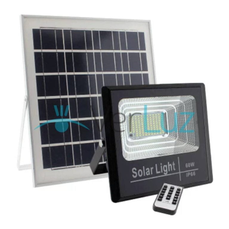 Precision Solar Led Module Proyector LED SMD PRO Solar 60 watt Luz Fija y Sensor IP67 Frío (600w ...