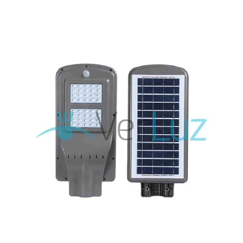 Luminaria Vial LED Solar 60 watt Fija y Sensor IP65 Fría (250w) VerLuz Pro
