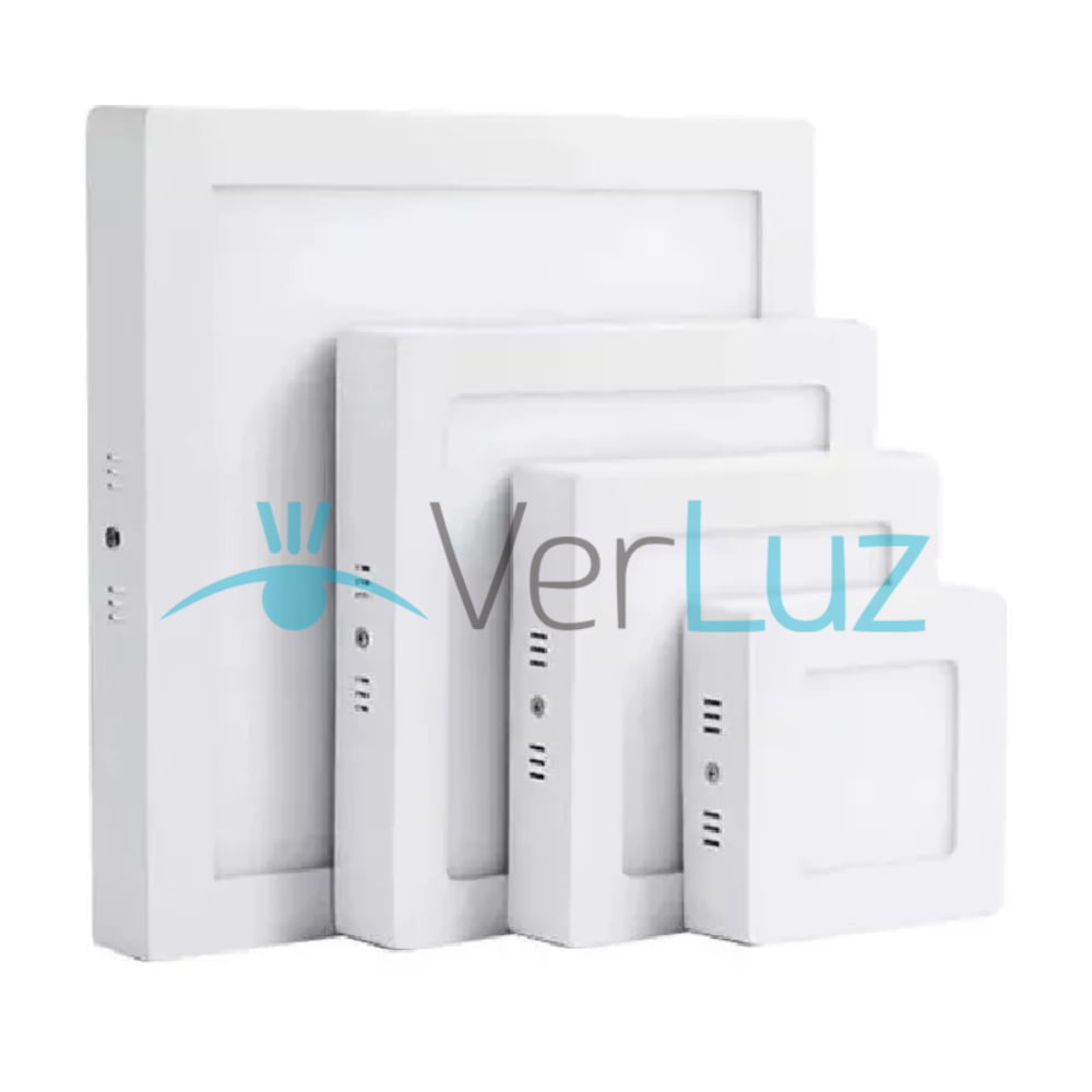 Panel LED Cuadrado Sobrepuesto Fría Cálida 6 a 24 watt