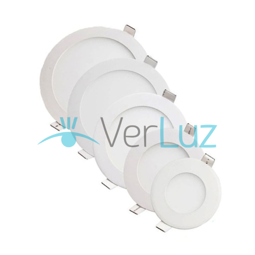 Panel LED Redondo Embutido Fría Cálida 3 a 24 watt