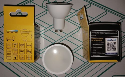 Ampolleta LED GU10 Dicroica Empavonada SEC 5 watt Luz Fría o Cálida (40w) photo review
